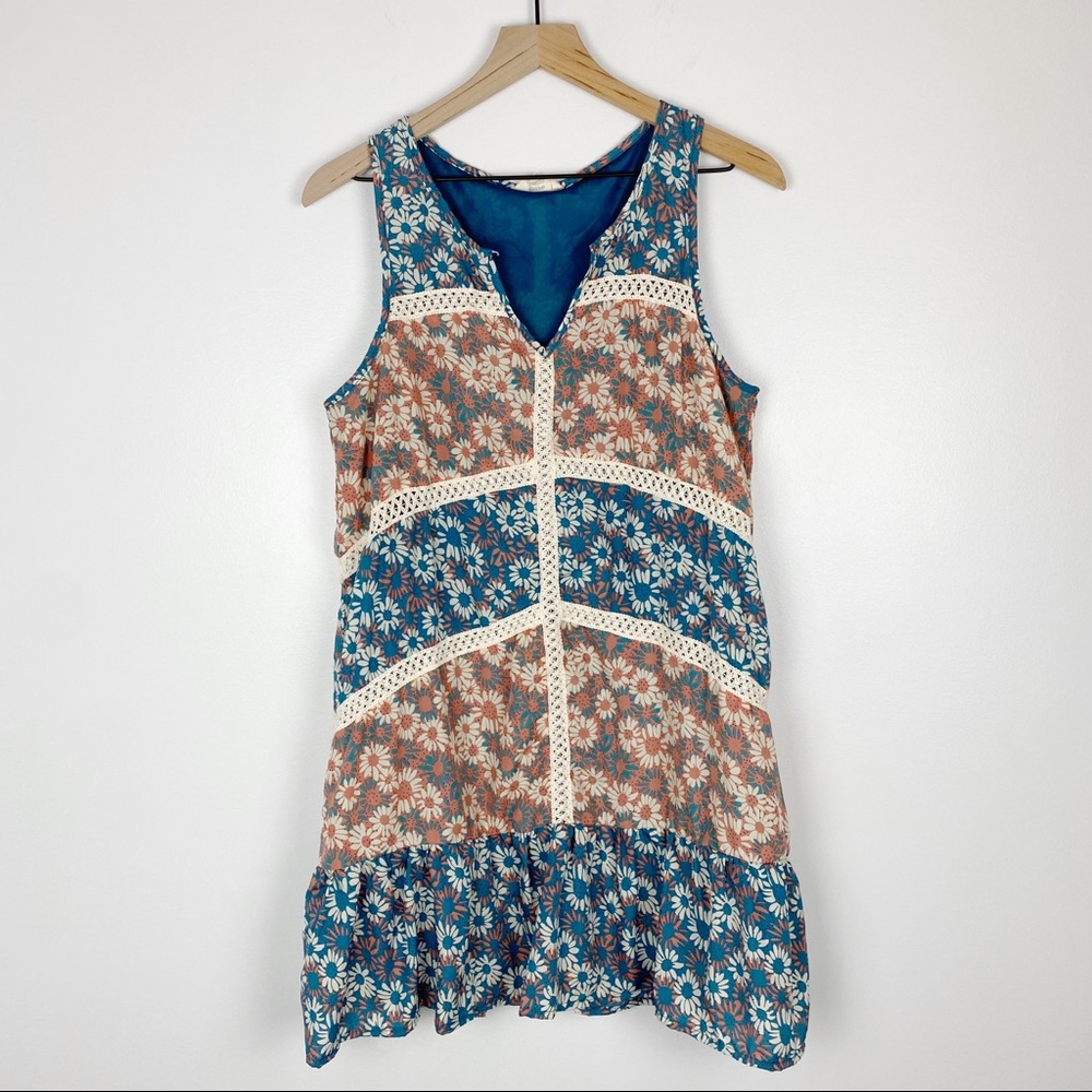 Entro Floral Dress with Crochet Detail size medium
